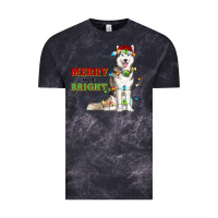 Cloud Black Merry And Bright Husky Vintage Tee - RanaPortraitStore
