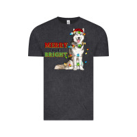 Vintage Black Merry And Bright Husky Vintage Tee - RanaPortraitStore