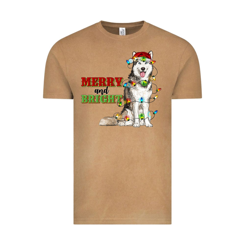 Merry And Bright Husky Vintage Tee by RanaPortraitStore | Teevron