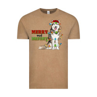 Vintage Coffee Merry And Bright Husky Vintage Tee - RanaPortraitStore