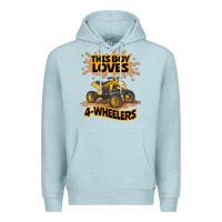 Blue Mist Kids Atv Outfit 4 Wheeler Mudding Gift- Boys Four Wheeler Premium Hoodie - minhPixels