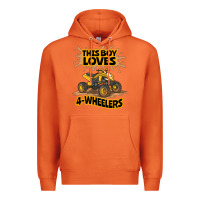 Carrot Kids Atv Outfit 4 Wheeler Mudding Gift- Boys Four Wheeler Premium Hoodie - minhPixels