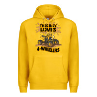 Lemon Kids Atv Outfit 4 Wheeler Mudding Gift- Boys Four Wheeler Premium Hoodie - minhPixels
