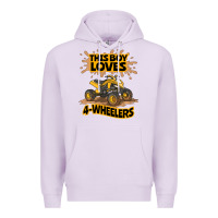Lilac Kids Atv Outfit 4 Wheeler Mudding Gift- Boys Four Wheeler Premium Hoodie - minhPixels