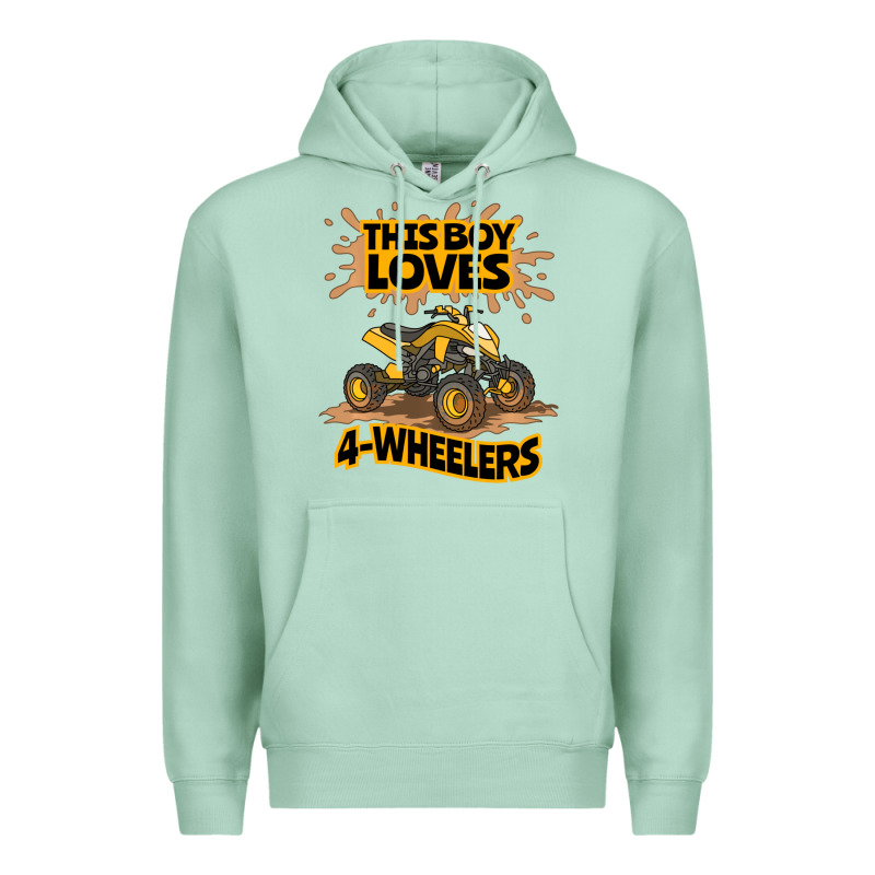 Kids Atv Outfit 4 Wheeler Mudding Gift- Boys Four Wheeler Premium Hoodie by minhPixels | Teevron