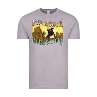 Vintage Zinc Ain't goin down til the sun comes up Cowboy Vintage Tee - HowdyJamesFarm