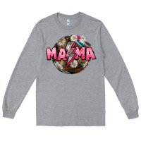 Heather Grey Mama lightning bolt Mother's Day Long Sleeve Tee - CowGirlArtShop