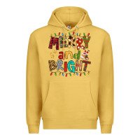 Antique Gold Merry And Bright Premium Hoodie - FaDigitalArtStudio