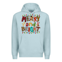 Blue Mist Merry And Bright Premium Hoodie - FaDigitalArtStudio