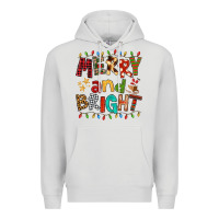 Dove Grey Merry And Bright Premium Hoodie - FaDigitalArtStudio