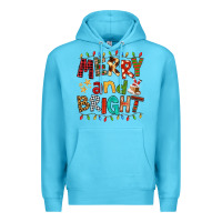 Ocean Blue Merry And Bright Premium Hoodie - FaDigitalArtStudio