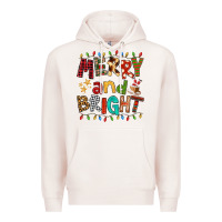 Pale Pink Merry And Bright Premium Hoodie - FaDigitalArtStudio