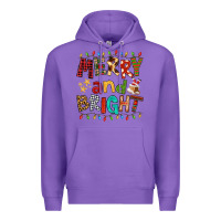 Purple Merry And Bright Premium Hoodie - FaDigitalArtStudio