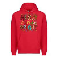 Red Merry And Bright Premium Hoodie - FaDigitalArtStudio