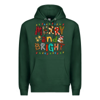 Sports Green Merry And Bright Premium Hoodie - FaDigitalArtStudio