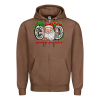 Chestnut with god all things are possible santa Zipper Hoodie - CowhideDigitalArt