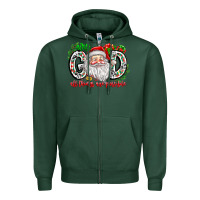 Sports Green with god all things are possible santa Zipper Hoodie - CowhideDigitalArt