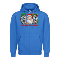 True Royal with god all things are possible santa Zipper Hoodie - CowhideDigitalArt