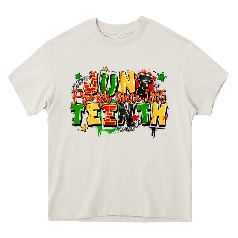 Juneteenth Free Ish Since 1865 Heavy Core Tee by LillyAllenDesigns | Teevron