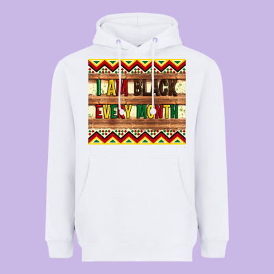 I Am Black Every Month Heavyweight Hoodie Designed By Artiststas