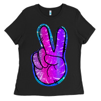 Black Mermaid Peace Sign Ladies Tee - Jasminsmagicworld