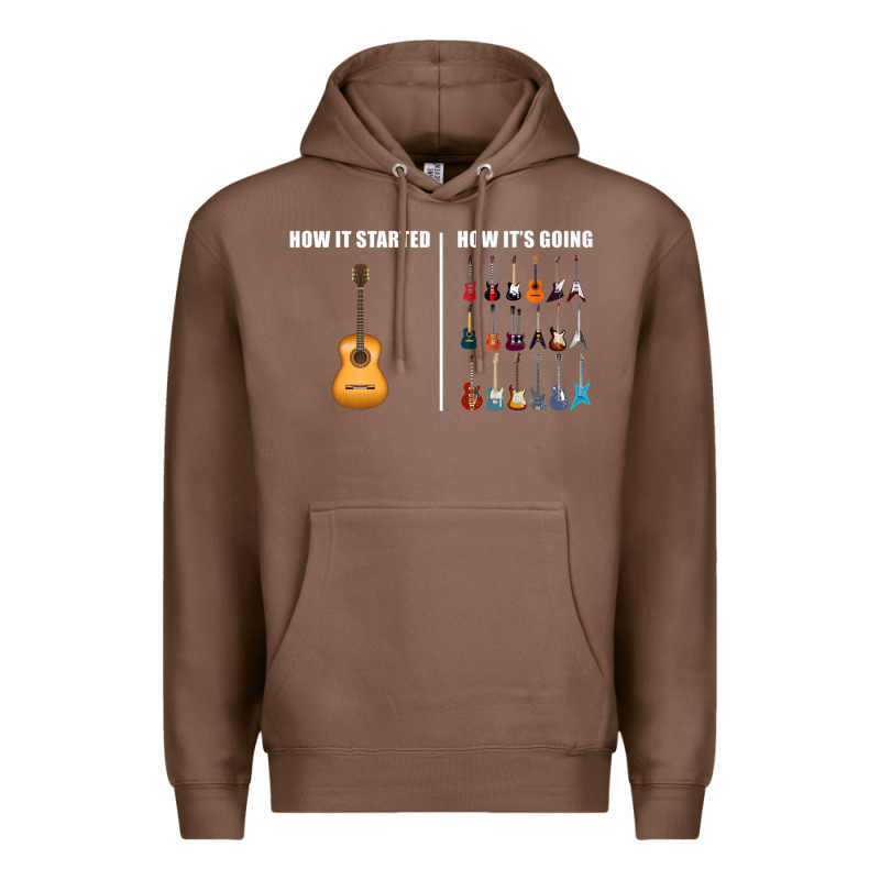 Guitars How It Started How It's Going Guitar Players Funny Premium Hoodie by minhPixels | Teevron