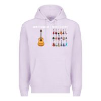Lilac Guitars How it Started How It's Going Guitar Players Funny Premium Hoodie - minhPixels