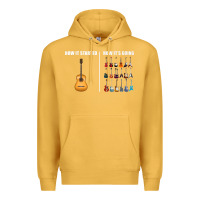 Mustard Guitars How it Started How It's Going Guitar Players Funny Premium Hoodie - minhPixels
