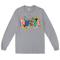 Heather Grey nurse Long Sleeve Tee - CowGirlArtShop
