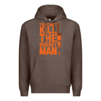 Coffee oogeyman halloween horror distressed quote orange Premium Hoodie - minhPixels