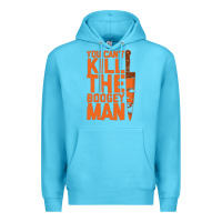 Ocean Blue oogeyman halloween horror distressed quote orange Premium Hoodie - minhPixels