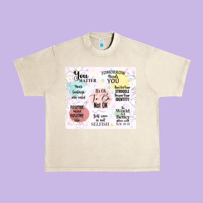It's Ok To Be Not Ok Urban Heavy Tee Designed By Tumblerdesignbyshophia