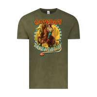 Vintage Olive Busy doing Cowgirl shit Vintage Tee - HowdyJamesFarm