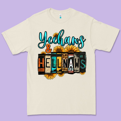 Yeehaws And Hellnaws Premium Tee Designed By Jasminsmagicworld