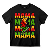 Black mama lightning bolt juneteenth Heavy Core Tee - LillyAllenDesigns