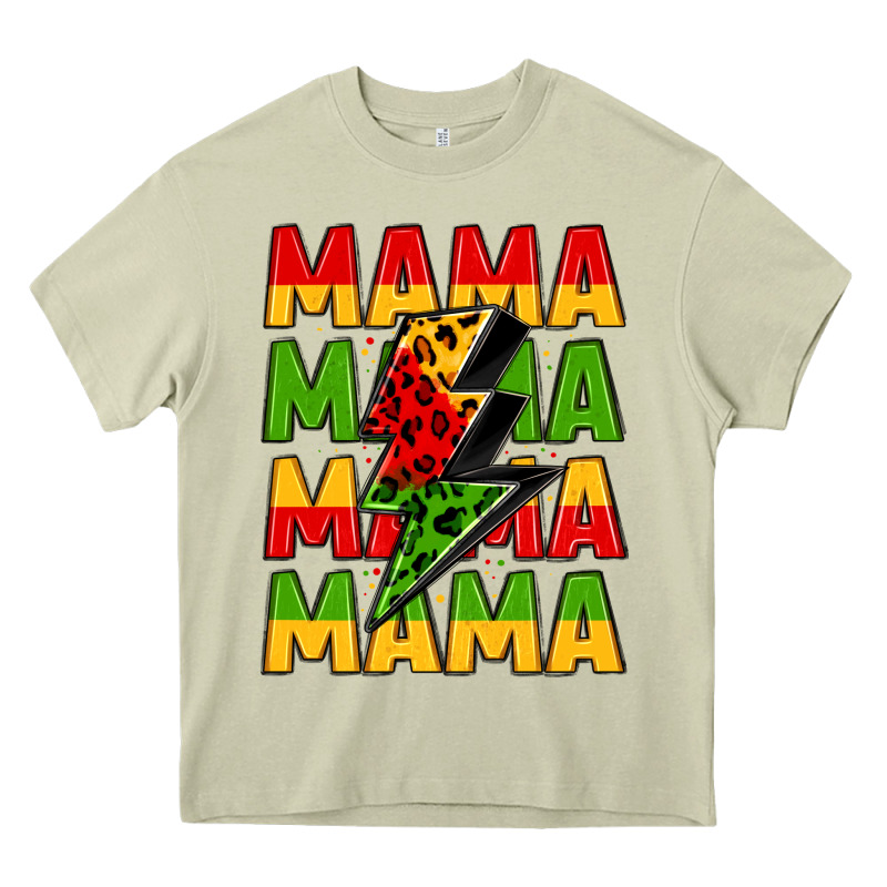 Mama Lightning Bolt Juneteenth Heavy Core Tee by LillyAllenDesigns | Teevron