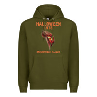 Army Green Halloween 1978 Holiday Spooky Myers Pumpkin Haddonfield Premium Hoodie - minhPixels