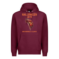 Burgundy Halloween 1978 Holiday Spooky Myers Pumpkin Haddonfield Premium Hoodie - minhPixels
