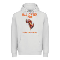 Dove Grey Halloween 1978 Holiday Spooky Myers Pumpkin Haddonfield Premium Hoodie - minhPixels