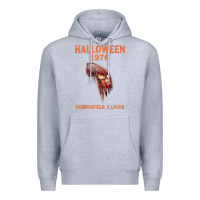 Heather Grey Halloween 1978 Holiday Spooky Myers Pumpkin Haddonfield Premium Hoodie - minhPixels