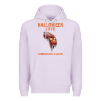Lilac Halloween 1978 Holiday Spooky Myers Pumpkin Haddonfield Premium Hoodie - minhPixels