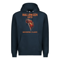 Navy Halloween 1978 Holiday Spooky Myers Pumpkin Haddonfield Premium Hoodie - minhPixels
