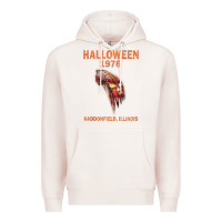Pale Pink Halloween 1978 Holiday Spooky Myers Pumpkin Haddonfield Premium Hoodie - minhPixels