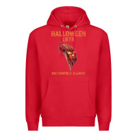 Red Halloween 1978 Holiday Spooky Myers Pumpkin Haddonfield Premium Hoodie - minhPixels