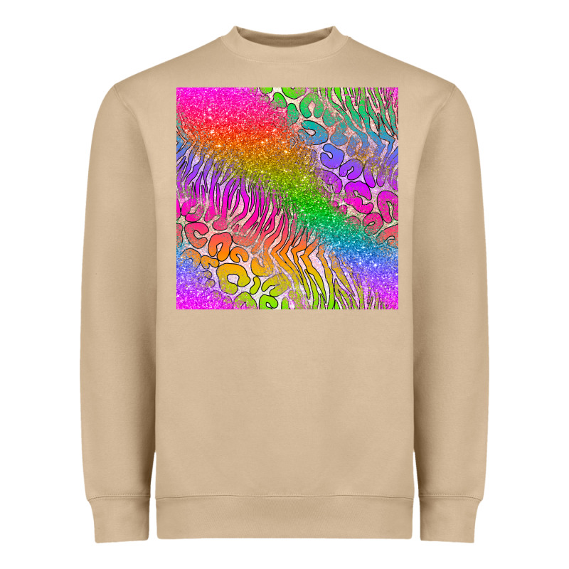 Neon Glitter Leopard Seamless Pattern Heavyweight Sweatshirt by BundleAndBundleShop | Teevron