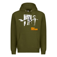 Army Green Pulp Vintage Premium Hoodie - minhPixels