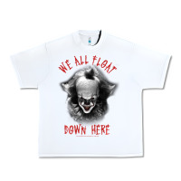 White It Movie Pennywise We All Float Down Here Urban Heavy Tee - minhPixels
