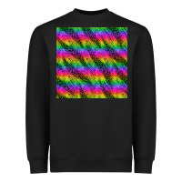 Black neon rainbow leopard zebra seamless pattern Heavyweight Sweatshirt - BundleAndBundleShop