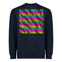 Navy neon rainbow leopard zebra seamless pattern Heavyweight Sweatshirt - BundleAndBundleShop