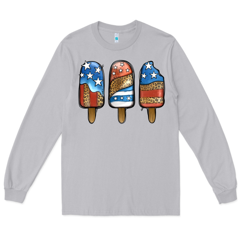 Patriotic Leopard Popsicles Long Sleeve Tee by Jasminsmagicworld | Teevron